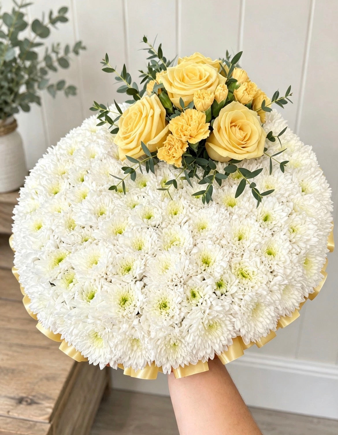 Massed Posy Pad Arrangement