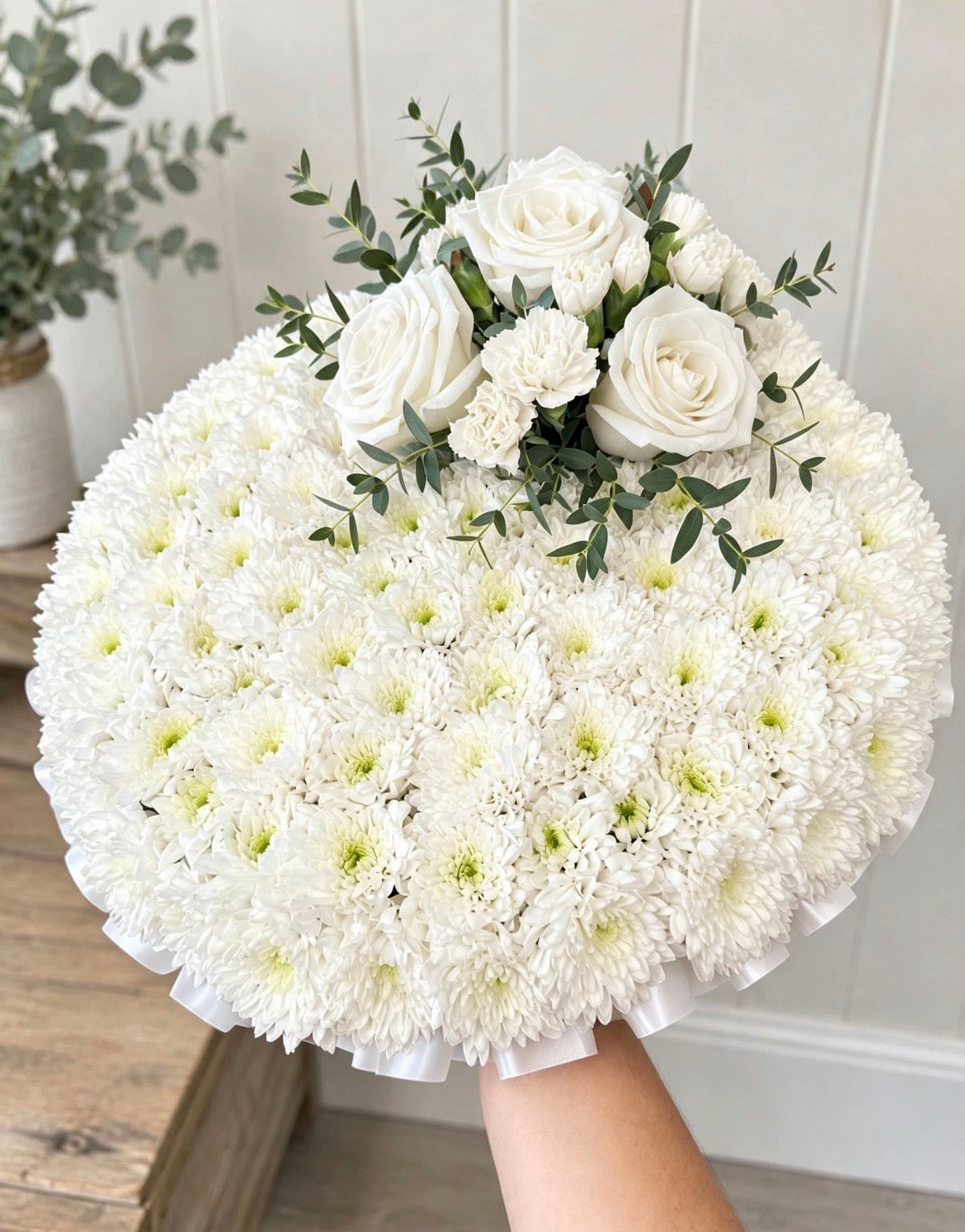 Massed Posy Pad Arrangement