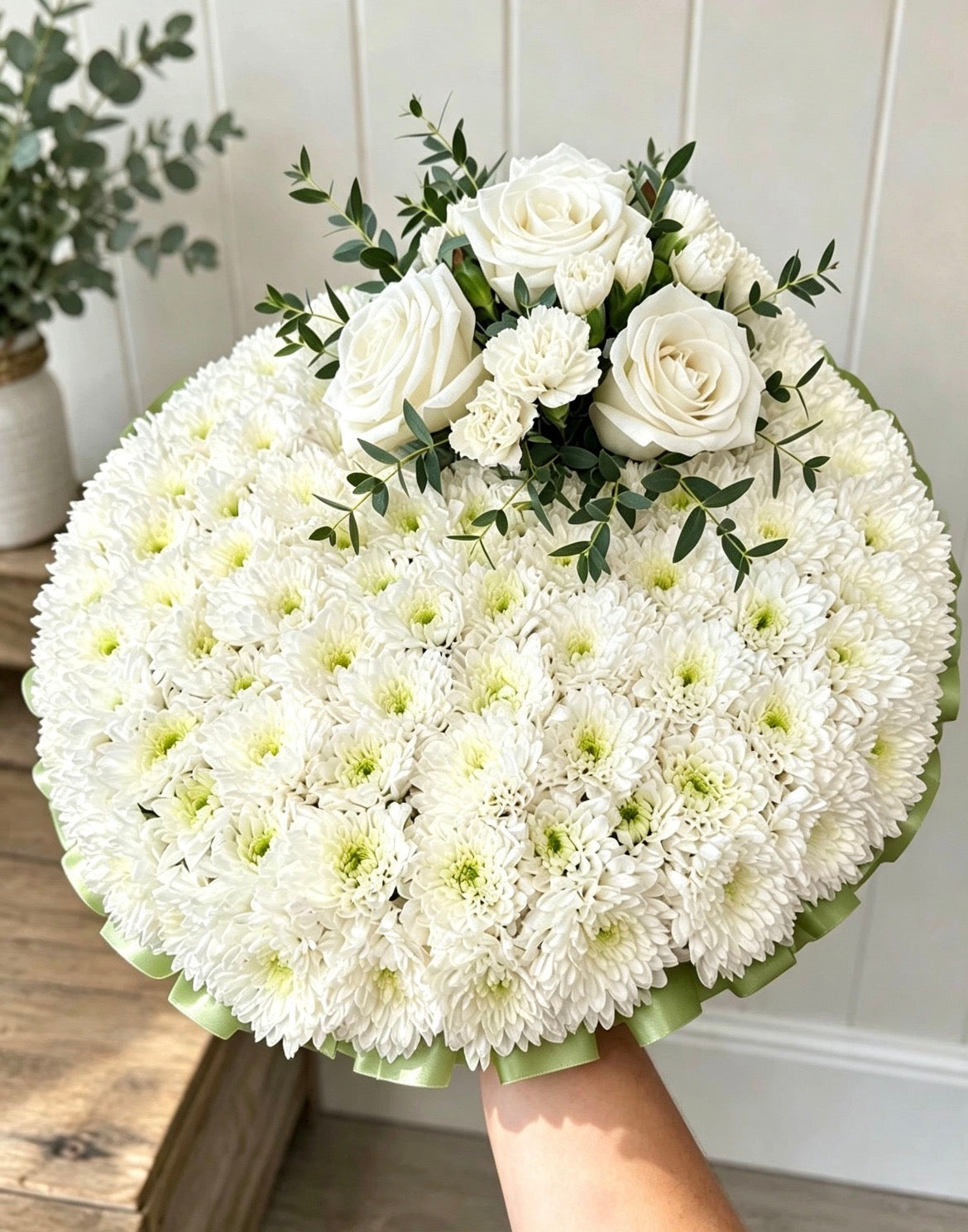 Massed Posy Pad Arrangement