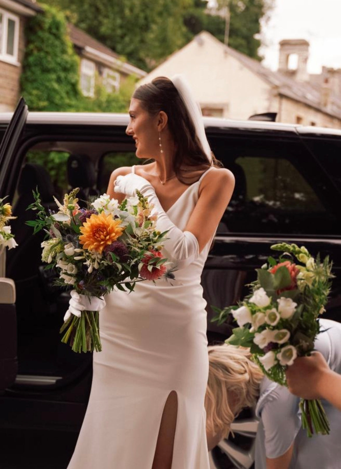 Romantic wedding flowers arranged by The Wild Stem Studio