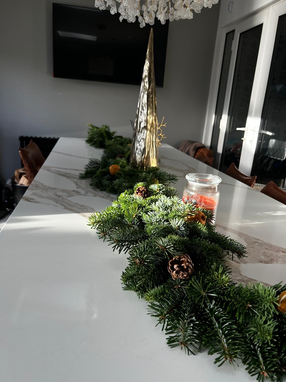Christmas garland styling