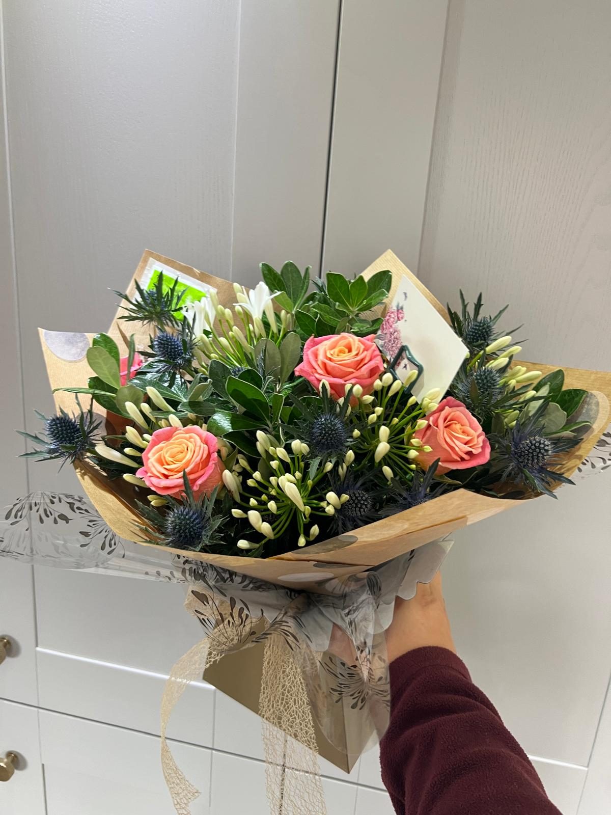 Pastel hand-tied bouquet